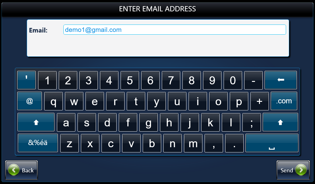 Step 19: Enter an email address for receipt