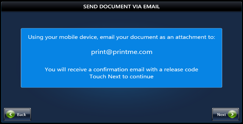 Step 6: Send document via e-mail