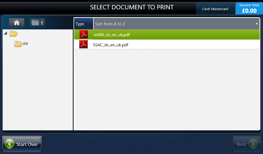 <strong>Step 7: Select the document to print</strong>