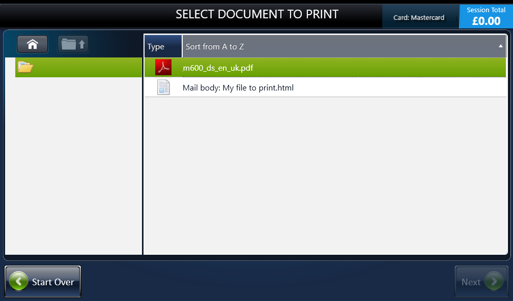 <strong>Step 8: Select the document to Print</strong>