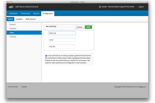 Configure global settings