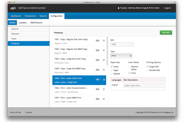 Configure global settings