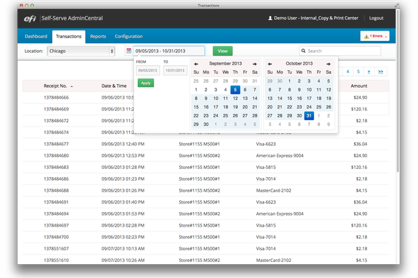 Monitor real-time status of M600 stations and transactions