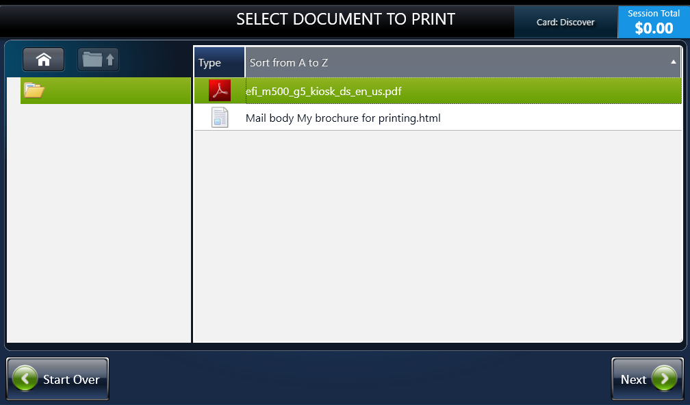 <strong>Step 5: Select the document to print</strong>