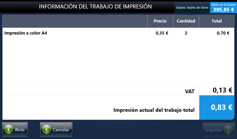 <strong>Paso 12: Revise la información de la tarea de impresión</strong>