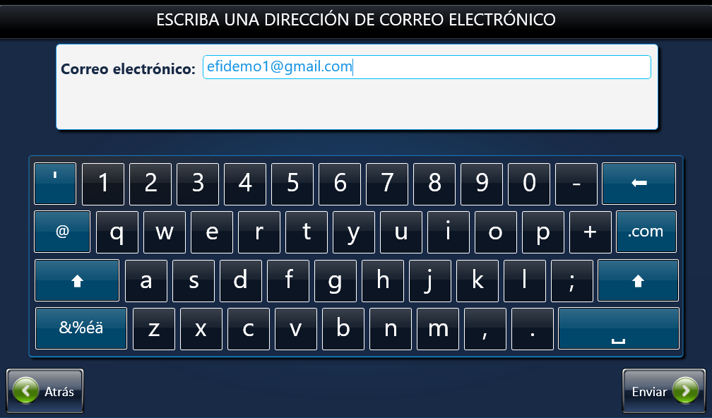 <strong>Paso 15: Introducir dirección de correo electrónico a la que enviar el recibo</strong>